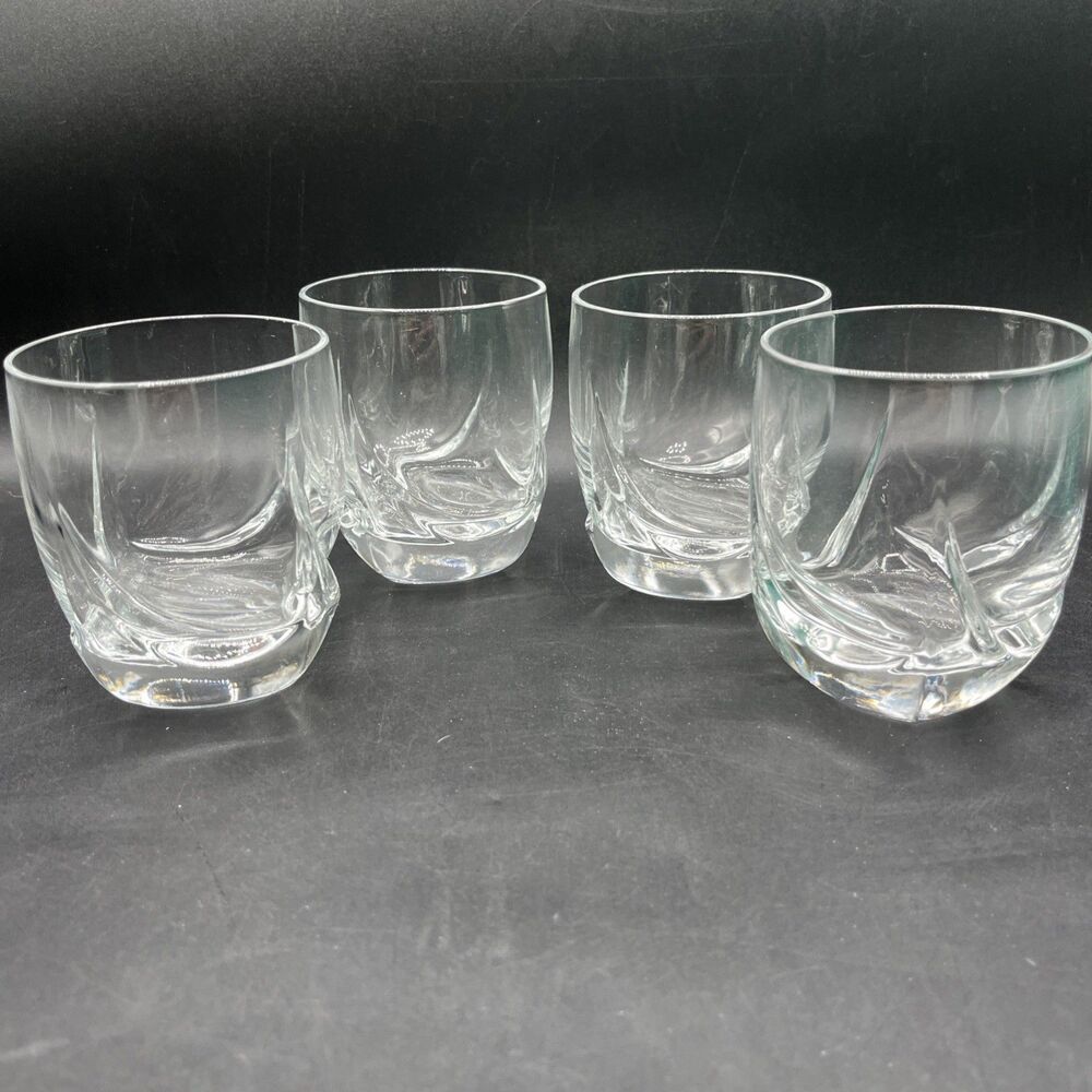 Ravel by Luigi Bormioli Set Of 4 Double Old Fashioned Clear Glasses On The Rocks